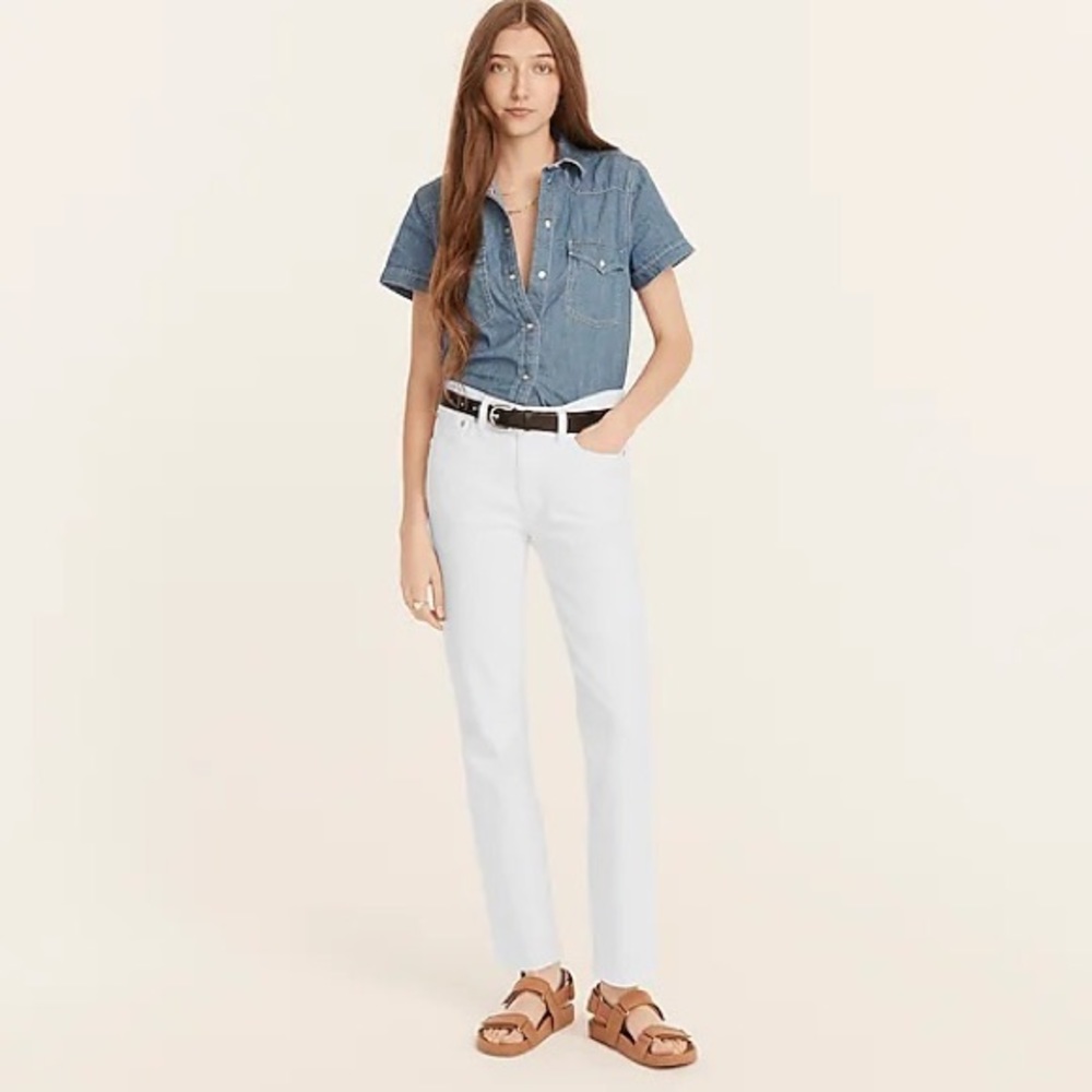 9" vintage slim-straight jean in white